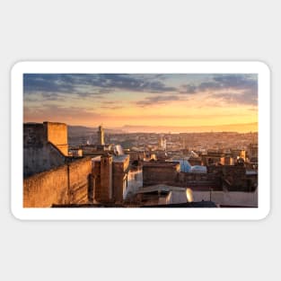 The old Medina in Fez (Fes El Bali), Morocco at sunrise Sticker